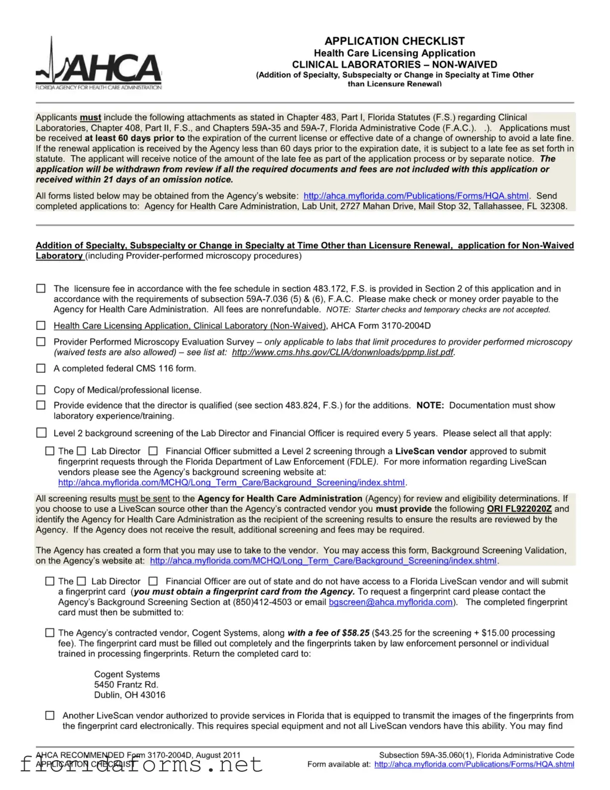 Official Florida 3170 Template