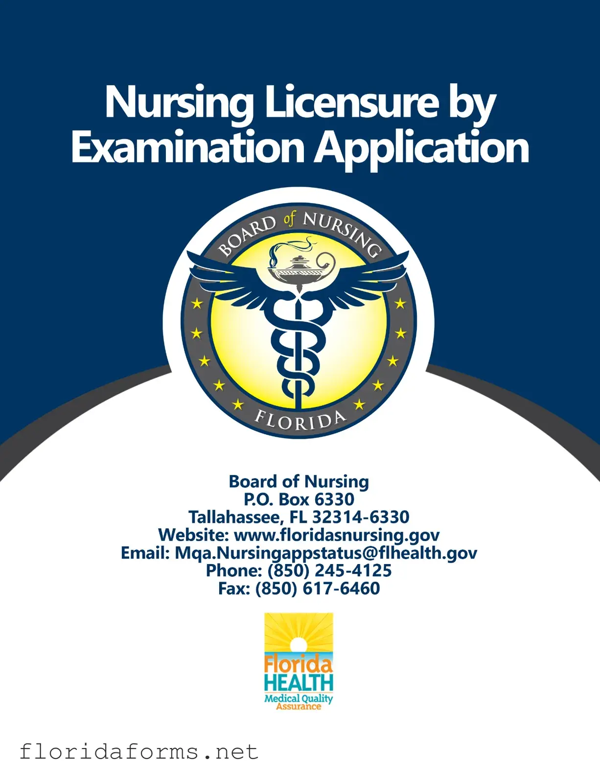 Official Florida Board Nursing Application Template