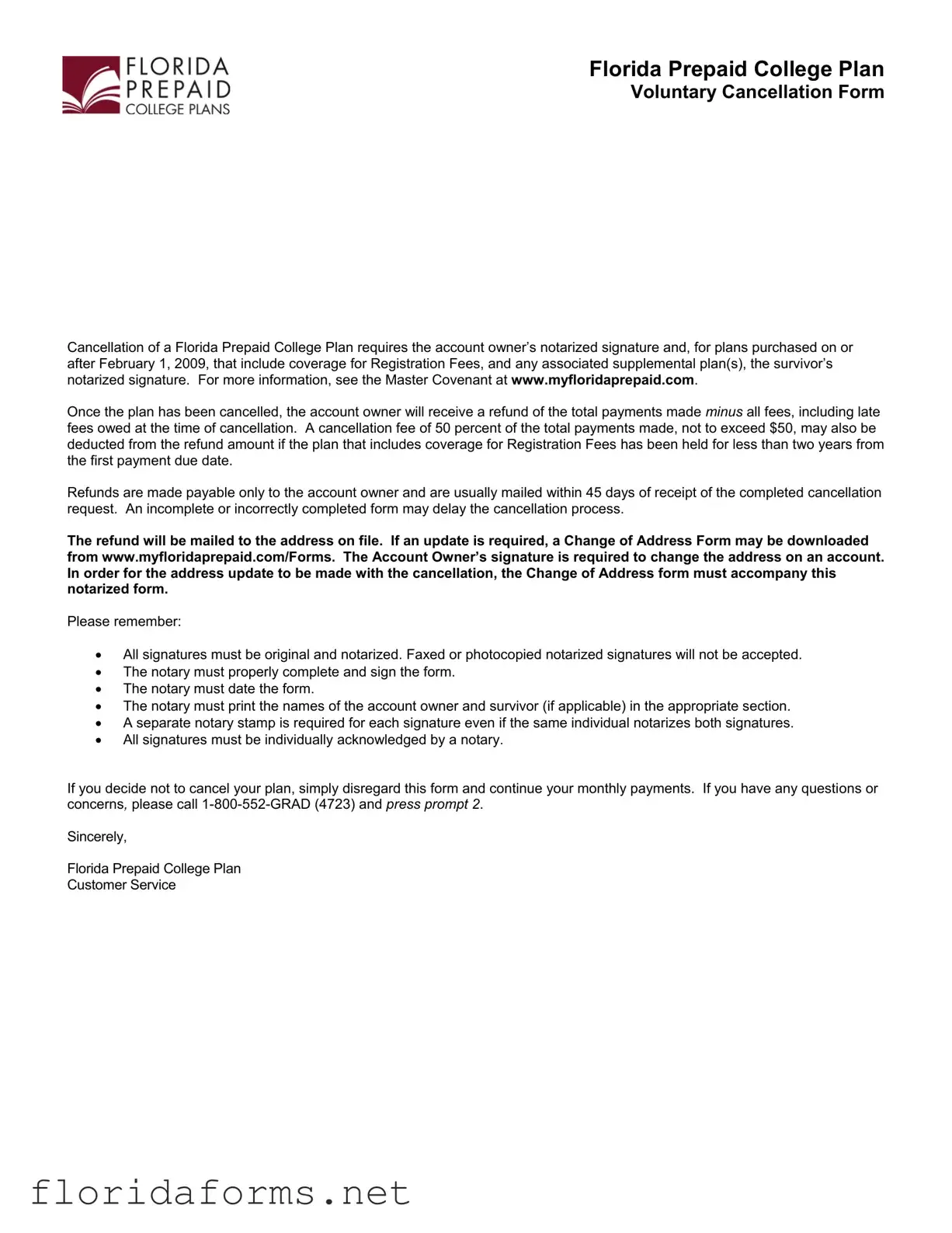 Official Florida Prepaid College Template