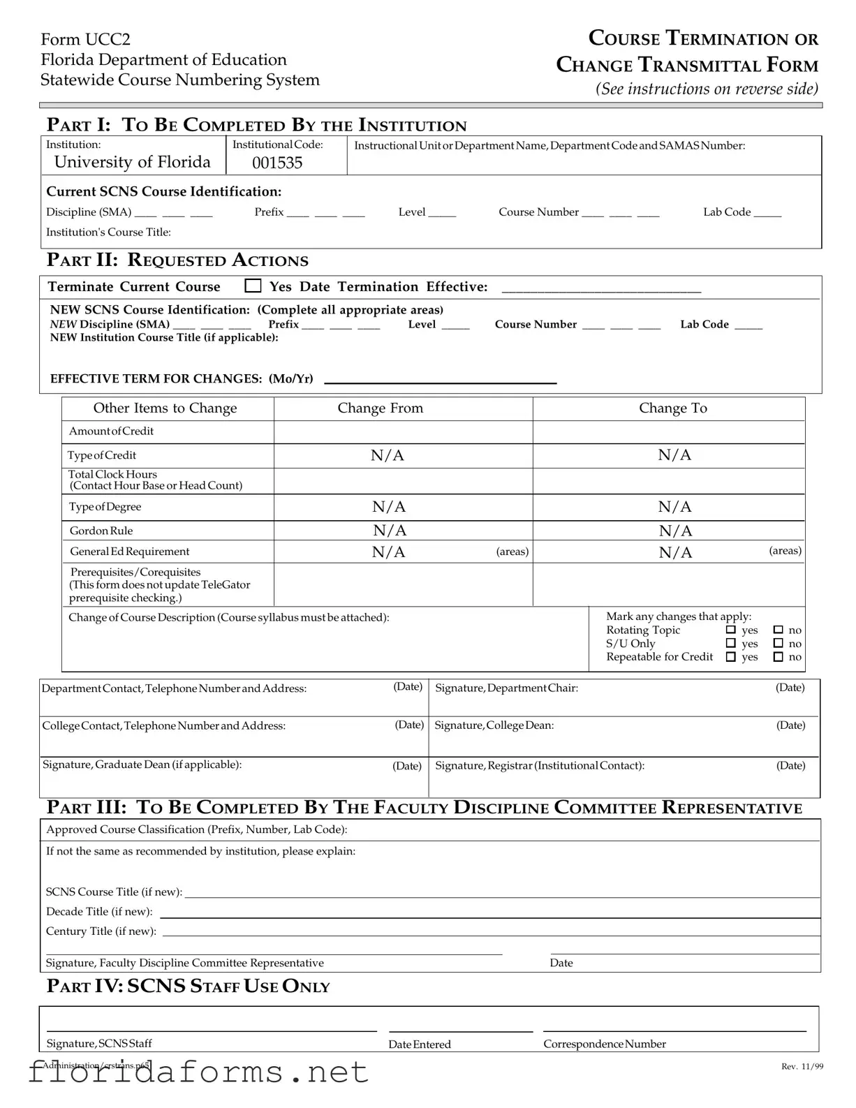 Official Florida Ucc2 Template