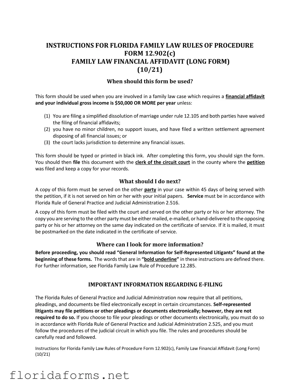 Official Notice Florida Template