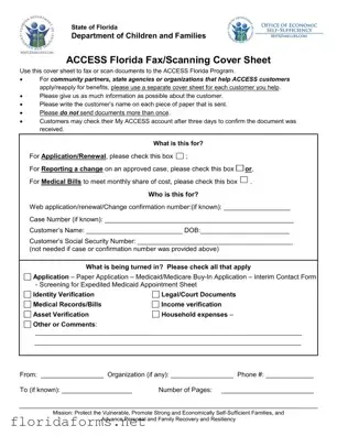 Official Access Florida Fax Template