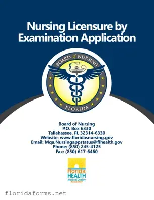 Official Florida Board Nursing Application Template