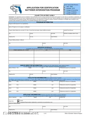 Official Florida Cf 831 Template