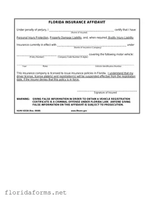 Official Florida Hsmv 83330 Template