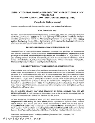 Official Florida Motion Template