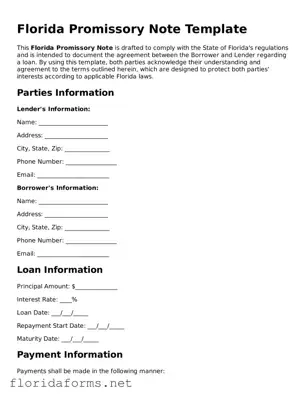 Attorney-Approved Promissory Note Template for Florida State
